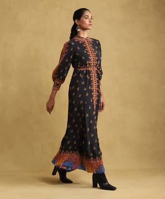 Black printed dress by Ritu kumar 3