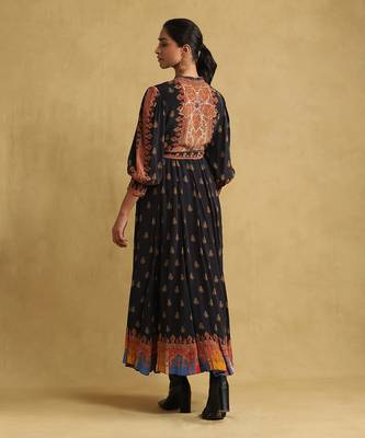 Black printed dress by Ritu kumar 4