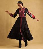 Black floral dress By Ritu kumar