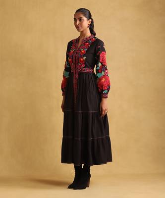 Black floral dress By Ritu kumar 2