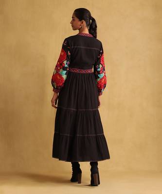 Black floral dress By Ritu kumar 4