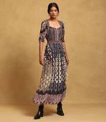 RITU KUMAR Black abstract print dress