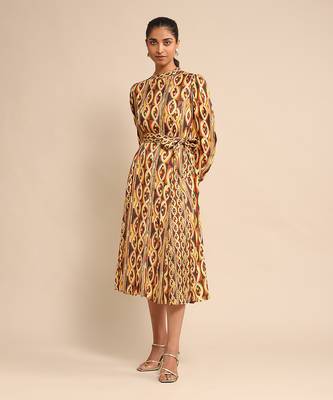 Rust print dress By Ritu kumar 1