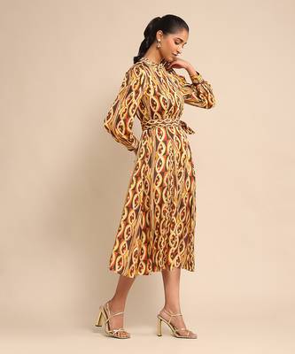 Rust print dress By Ritu kumar 3