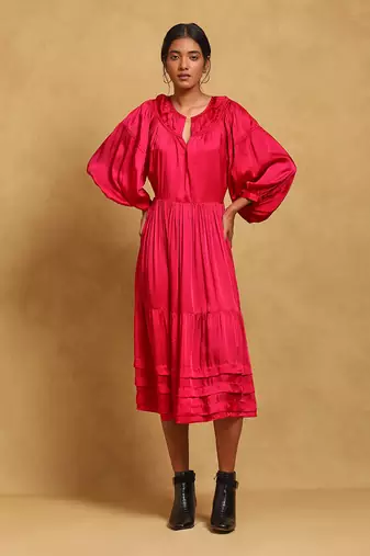 Fuschia pink dress By Ritu kumar