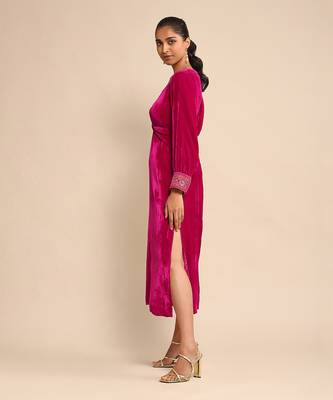 Fuschia solid dress by Ritu kumar 2