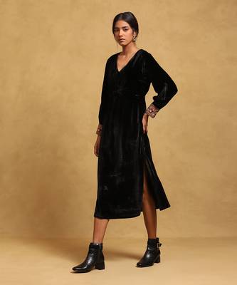 Black solid dress by RITU KUMAR 2