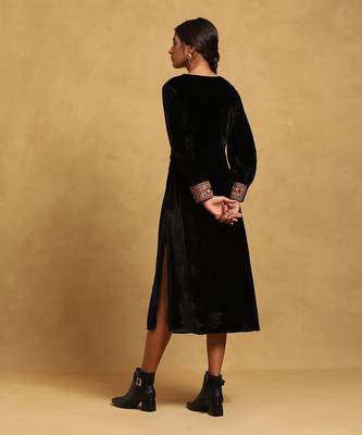 Black solid dress by RITU KUMAR 4