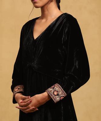 Black solid dress by RITU KUMAR 5