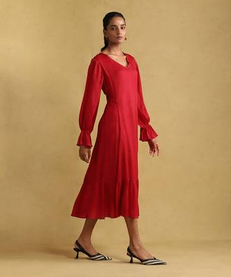 Pink solid dress by RITU KUMAR 2