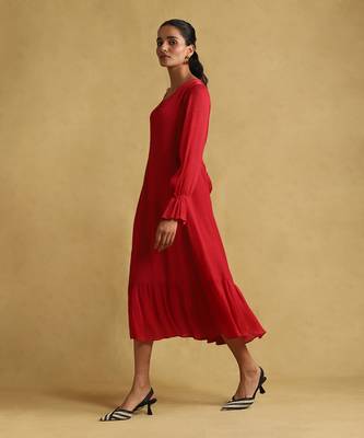 Pink solid dress by RITU KUMAR 3