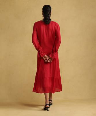 Pink solid dress by RITU KUMAR 4