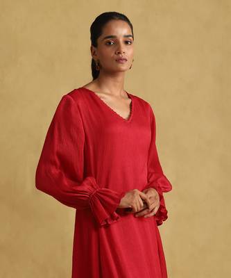 Pink solid dress by RITU KUMAR 5
