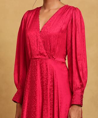 Red solid dress by RITU KUMAR 5