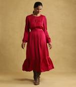 Pink solid dress by RITU KUMAR