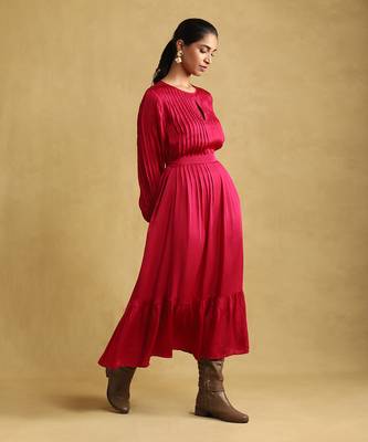 Pink solid dress by RITU KUMAR 3