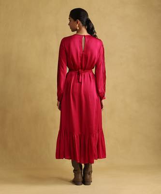 Pink solid dress by RITU KUMAR 4