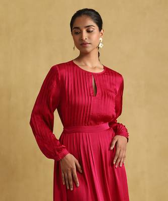 Pink solid dress by RITU KUMAR 5