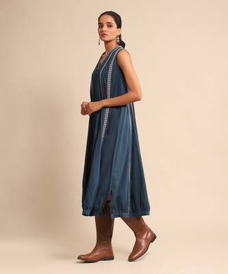 Blue lace insert dress by RITU KUMAR 2