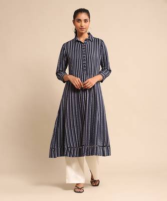 Blue striped dress by RITU KUMAR 1