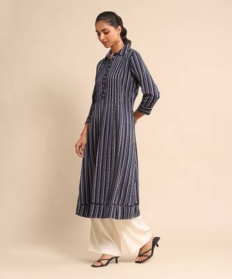 Blue striped dress by RITU KUMAR 2