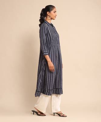 Blue striped dress by RITU KUMAR 3