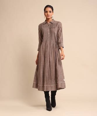 Pink checkered dress by RITU KUMAR 1