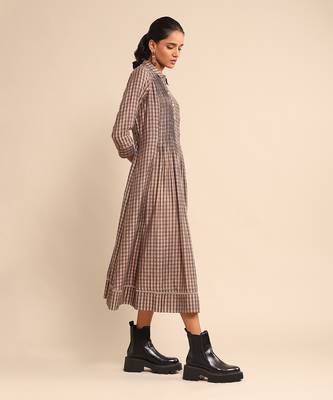 Pink checkered dress by RITU KUMAR 3