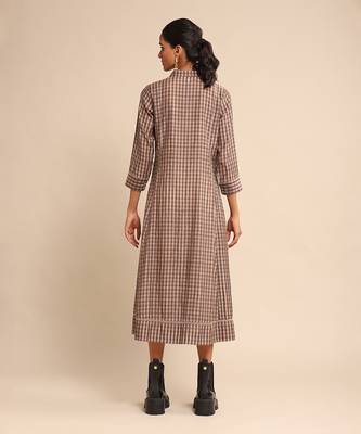 Pink checkered dress by RITU KUMAR 4