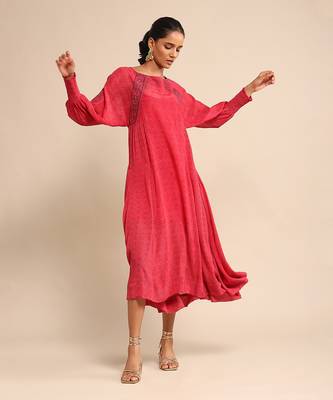 Fuschia printed dress by RITU KUMAR 1