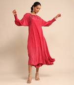 Fuschia printed dress by RITU KUMAR