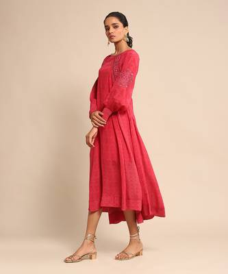 Fuschia printed dress by RITU KUMAR 2