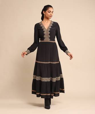 Black embroidered dress by RITU KUMAR 1