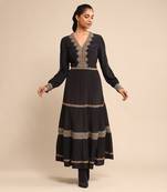 Black embroidered dress by RITU KUMAR