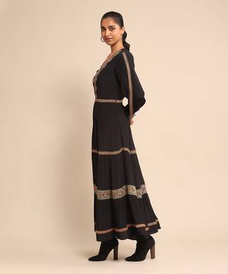 Black embroidered dress by RITU KUMAR 2