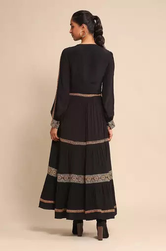 Black embroidered dress by RITU KUMAR