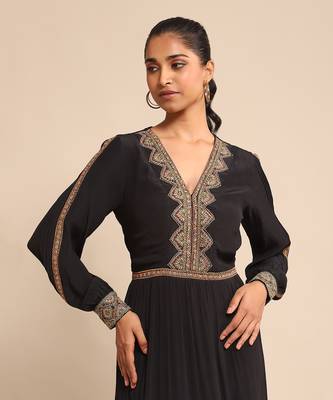 Black embroidered dress by RITU KUMAR 5