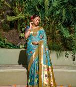 Premium! Masterpiece Handloom All Over Zari Silk Blend Paithani Saree