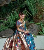 Premium! Masterpiece Handloom All Over Zari Silk Blend Paithani Saree