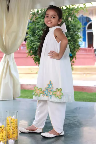 Marigold magic kurta & dhoti set