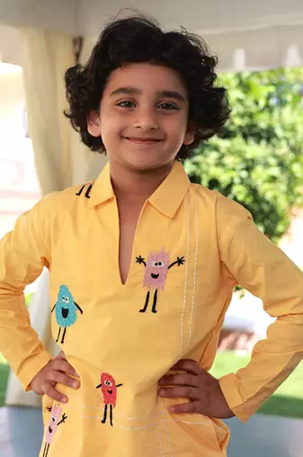 Firecracker fantasy kurta & pyjama set