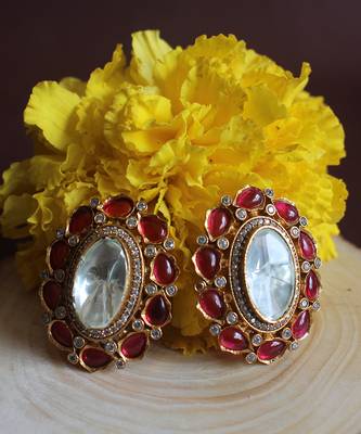Ruqaiya polki studs 3