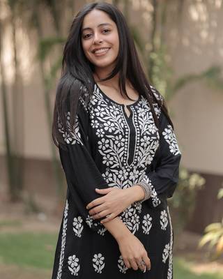 Lucknowi chikankari kurti plazzo set 2