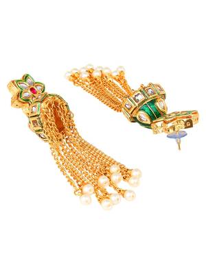 White Kundan Choker Necklace Set 4