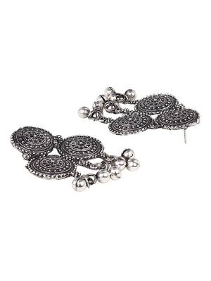 Oxidised Traditional Long Necklace Set 4