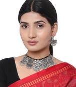 Oxidised Designer Choker Necklace Set