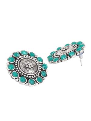 Green Oxidised Choker Necklace Set 4