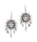 Silver Oxidised Long Necklace Set