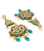 Green Kundan Long Necklace Set