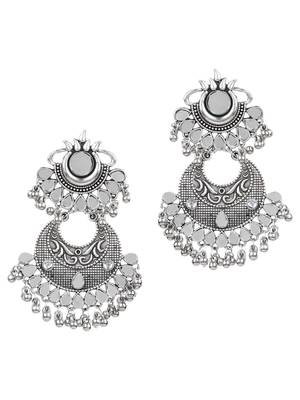 Oxidised Silver Mirror Stud Earrings 3